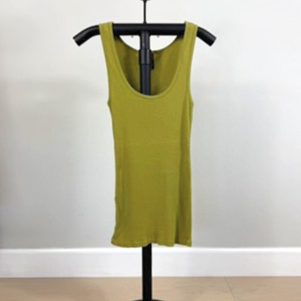 Alternative Apparel Women's Green Ribbed Tank Top